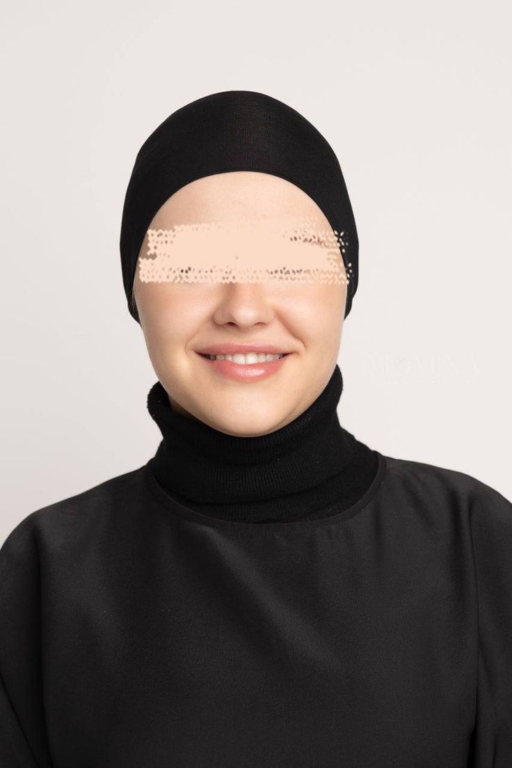 Black jersey tube underscarf